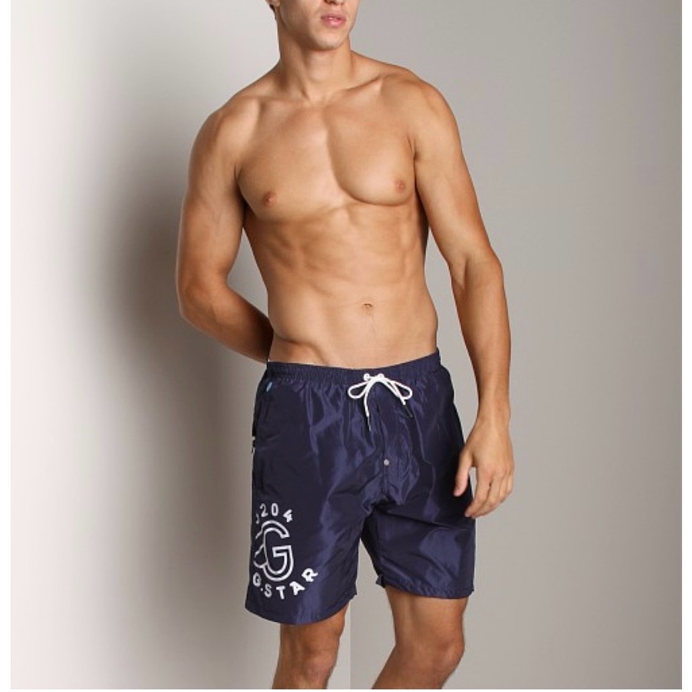 G-Star Men's Navy Swim Shorts Trunks Navy Blue Size XL NWT
